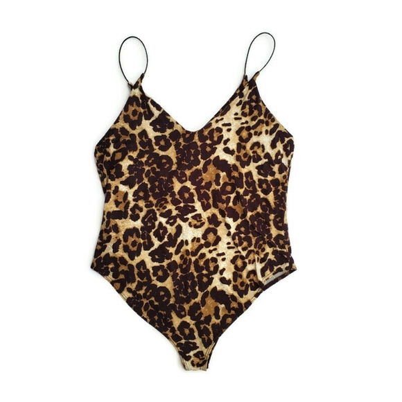 GAZE Leopard Bodysuit Size Large, EUC. Like new - Picture 2 of 5
